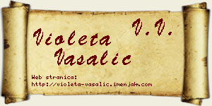 Violeta Vašalić vizit kartica